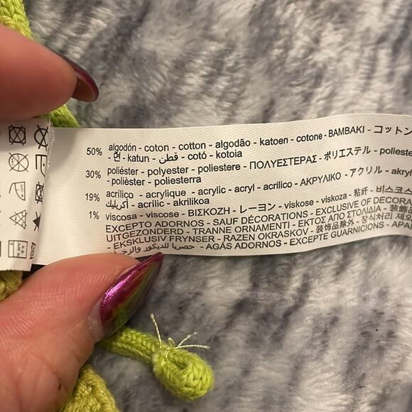 Zara Knitted Multicolored Open Back Crop Top Size Small NWT - Picture 5 of 6